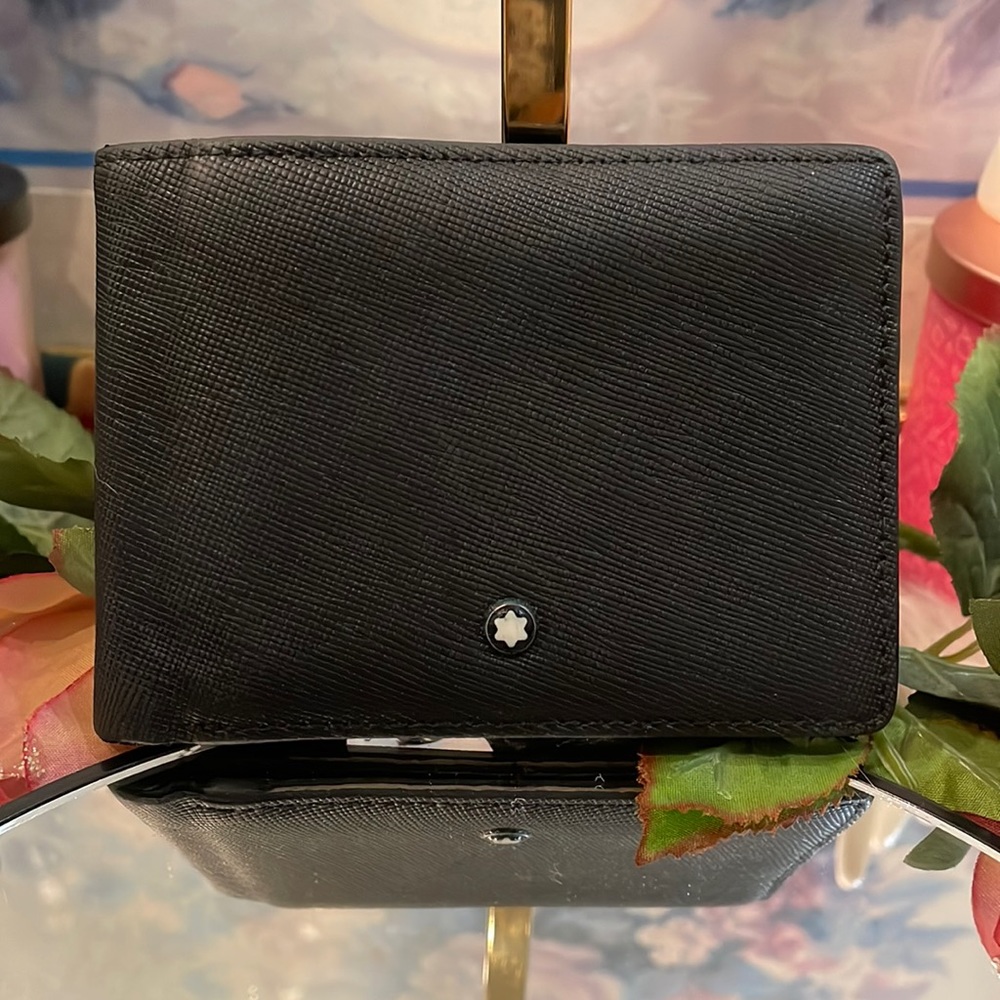 Mont Blanc Black Canvas Bifold Men’s Wallet